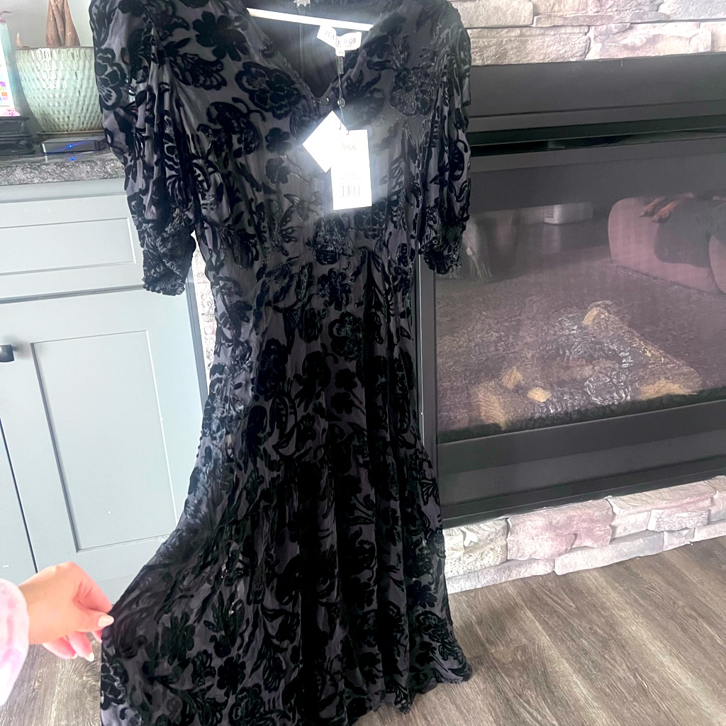 Beautiful Silk Hale Bob Black Dress Brand New With Tag Never Worn.